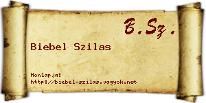 Biebel Szilas névjegykártya